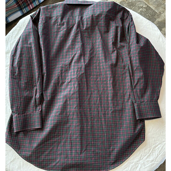 Lauren Ralph Lauren Button Down Shirt, Red/Green Plaid, Non-Iron Sz 17 1/2 32/33 - Picture 10 of 10